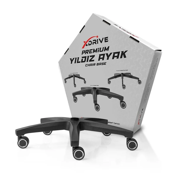 xDrive Premium Poliamid Ayak Siyah (Tekerlek Dahil) - Resim 2