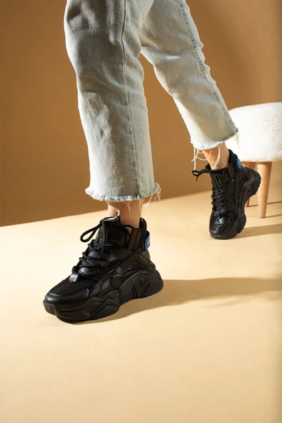 Pembe Potin Bağcıklı Sıcak Astar Kalın Taban Spor Kadın Bot & Bootie 36-201-23Ygart - Resim 5