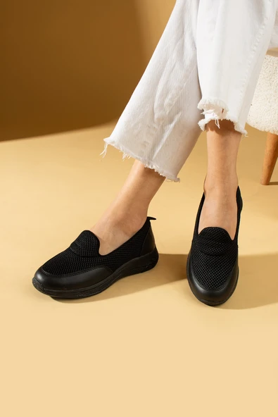 Pembe Potin Rahat Hafif Taban Fileli Kadın Sneaker 011-221-24 - Resim 7