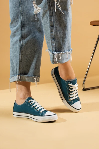 Pembe Potin Rahat Taban Moda Unisex Sneaker 10-3232-22UCvers - Resim 12