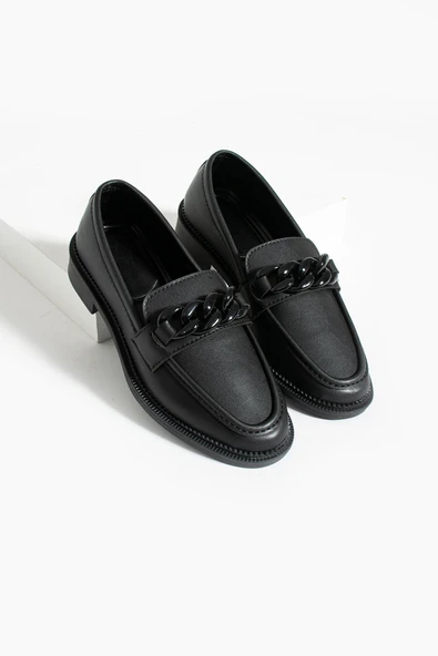 Pembe Potin Rahat Taban Toka Detaylı Loafer Kadın Ayakkabı 61-718-23 - 2