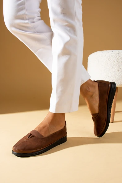 Pembe Potin Comfort Taban İç Astar Deri Kadın Ayakkabı 43-5560-23 - 2