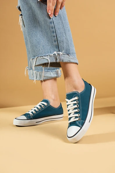 Pembe Potin Rahat Taban Moda Unisex Sneaker 10-3232-22UCvers - Resim 4