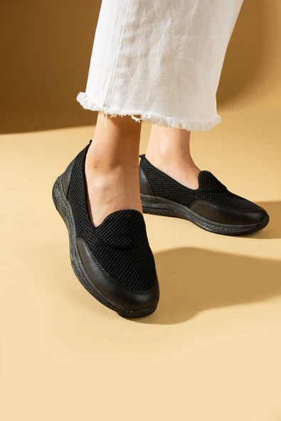 Pembe Potin Rahat Hafif Taban Fileli Kadın Sneaker 011-221-24 - Resim 4