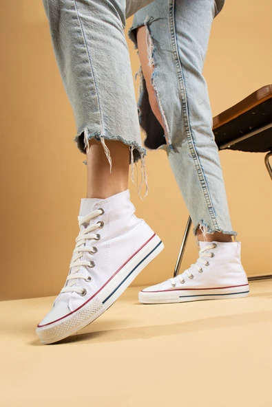 Pembe Potin Rahat Taban Cnvrs Kadın Sneaker 10-3030-22Keten - 3