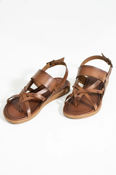 Pembe Potin Rahat Kalıp Çapraz Bantlı Parmak Arası Kadın Sandalet 51-820-23 - Resim 11