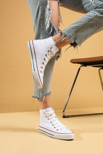 Pembe Potin Rahat Taban Cnvrs Kadın Sneaker 10-3030-22Keten - 10