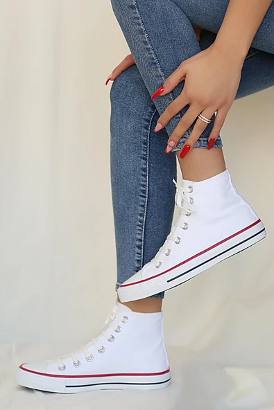 Pembe Potin Rahat Taban Cnvrs Kadın Sneaker 10-3030-22Keten - 1