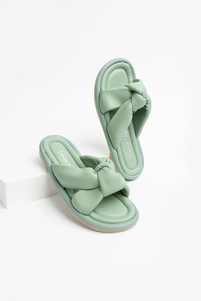 Pembe Potin Özel Tasarım Yumuşak Taban Kadın Terlik 007-79-23 - Resim 9