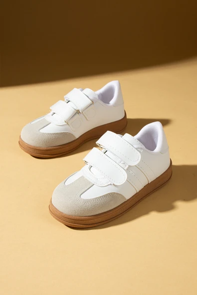 Pembe Potin Rahat Taban Cırtlı Çocuk Sneaker 001-7000-25 - 3