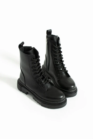 Pembe Potin Rahat Kalıp Kaymaz Taban Sıcak Astar Fermuarlı Kadın Postal Bot B01-5570-23 - Resim 11