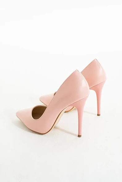 Pembe Potin Kadın Klasik Topuk Stiletto A1770-17 Pembe - 2