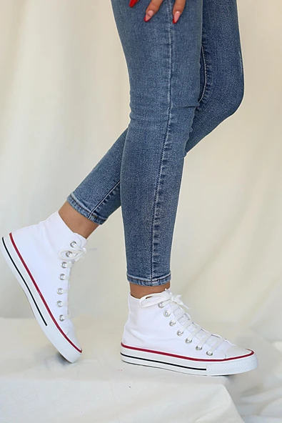 Pembe Potin Rahat Taban Cnvrs Kadın Sneaker 10-3030-22Keten - 2