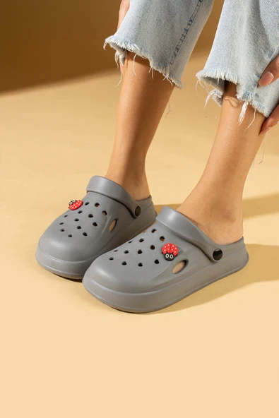 Pembe Potin Uğur Böceği EVA Comfort Taban Günlük&Plaj Kadın Sandalet DNZ95 - 6