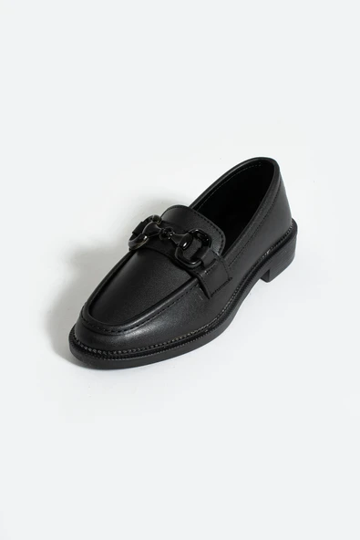 Pembe Potin Rahat Taban Toka Detaylı Loafer Kadın Ayakkabı 61-718-23 - 12