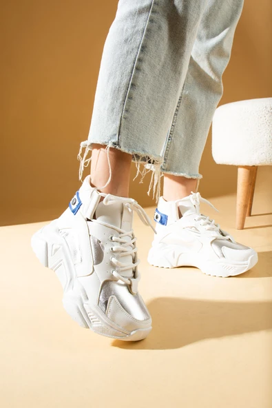 Pembe Potin Bağcıklı Sıcak Astar Kalın Taban Spor Kadın Bot & Bootie 36-201-23Ygart - Resim 7