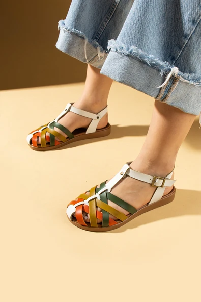 Pembe Potin Comfort Taban Tokalı Kadın Sandalet 51-825-24Garni ürün görseli