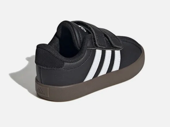 adidas VL Court 3.0 Bebek Siyah Spor Ayakkabı ID9156 - Resim 6
