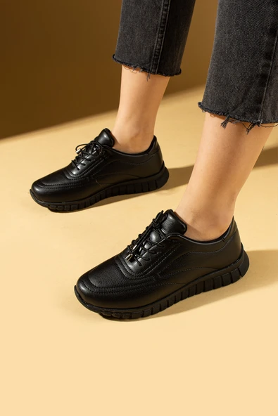 Pembe Potin Bağcıklı Rahat Taban Kadın Sneaker 59-685-25 - 3