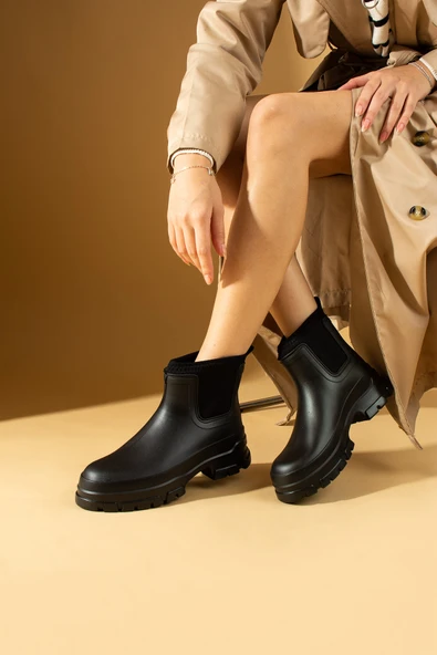 Pembe Potin Su Geçirmez İçi Sıcak Scuba Astarlı Kadın Bot 74-645-24 - Resim 8