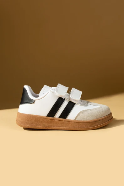 Pembe Potin Rahat Taban Cırtlı Çocuk Sneaker 001-7000-25Siyah - 3