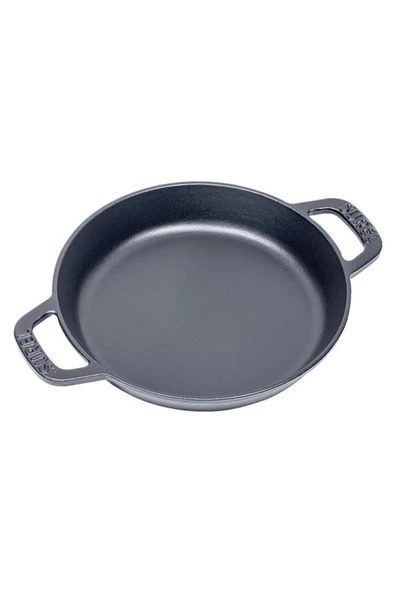 SÜREL DÖKÜM 20 CM YUVARLAK DÜZ SAHAN MAT SİYAH