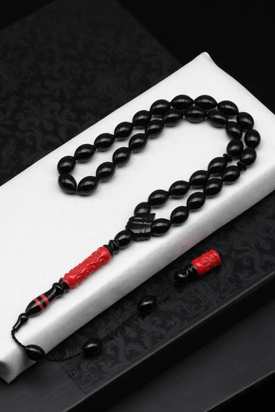 İmame Oymalı Erzurum Oltu Tesbih 7 x 11 mm. Arpa Kesim ürün görseli 1