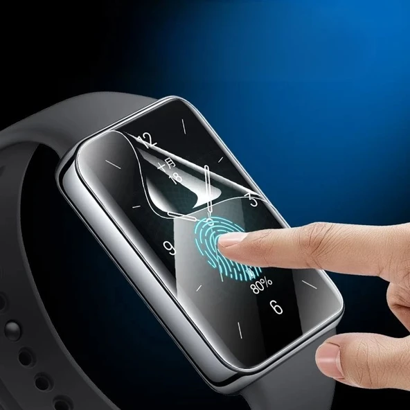 Xiaomi Smart Band 10 Uyumlu  3 Adet Şeffaf Ultra koruyucu Nano Jelatin - Resim 6