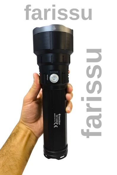 Üst Düzey Performans ve Dayanıklılık: Gold Silver GS-14500 Şarjlı El Feneri - 5