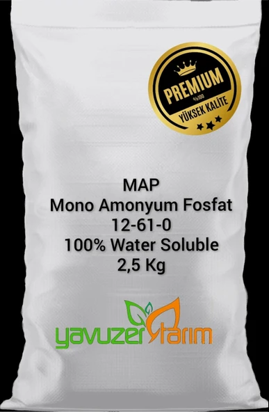 MAP Gübresi Mono Amonyum Fosfat Ec Fertilizer 12.61.0 NP Water Soluble 2,5 Kg