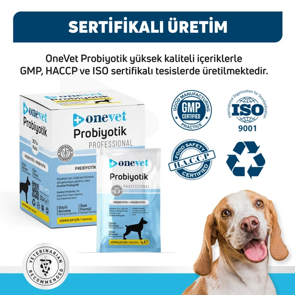 OneVet Probiyotik Şase Köpekler Için Sindirim Ve Bağışıklık Desteği Takviye Vitamini 30x1gr - 9