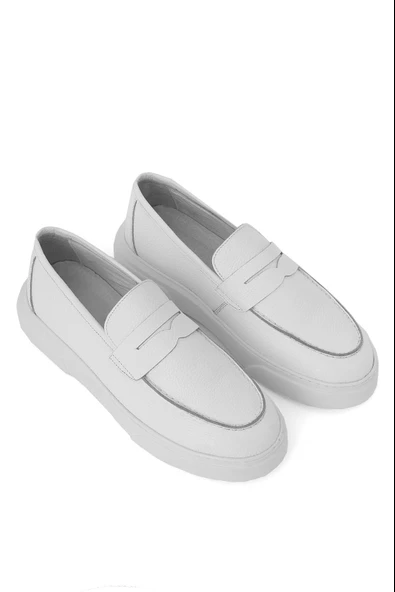 Fibe Erkek Beyaz Deri Spor Ayakkabı - 3