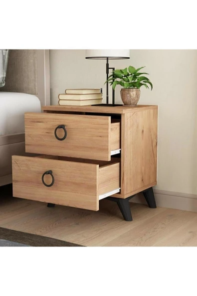 Simurg Mobilya Simurg 2 Çekmeceli Komidin Atlantik Çam - 2