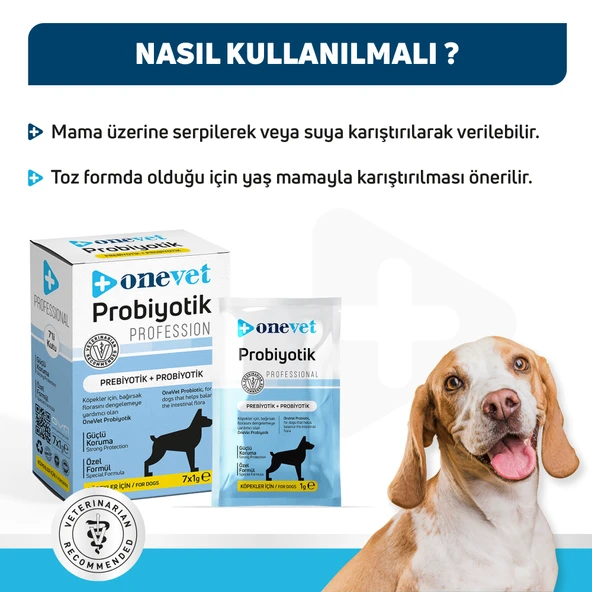 OneVet Probiyotik Şase Köpekler Için Sindirim Ve Bağışıklık Desteği Takviye Vitamini 7x1gr - 6