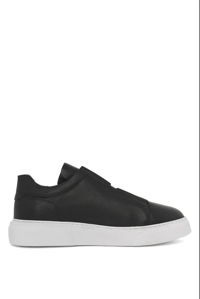 Libe Erkek Siyah Beyaz Deri Spor Ayakkabı