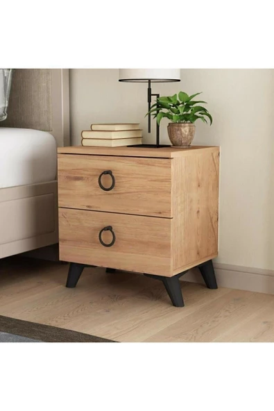 Simurg Mobilya Simurg 2 Çekmeceli Komidin Atlantik Çam