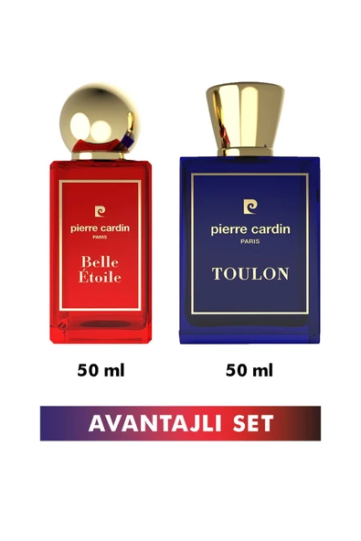 PİERRE CARDİN BELLE ETOİLE EDP  50 ML KADIN PARFÜM VE TOULON EDP 50 ML ERKEK  PARFÜM SETİ