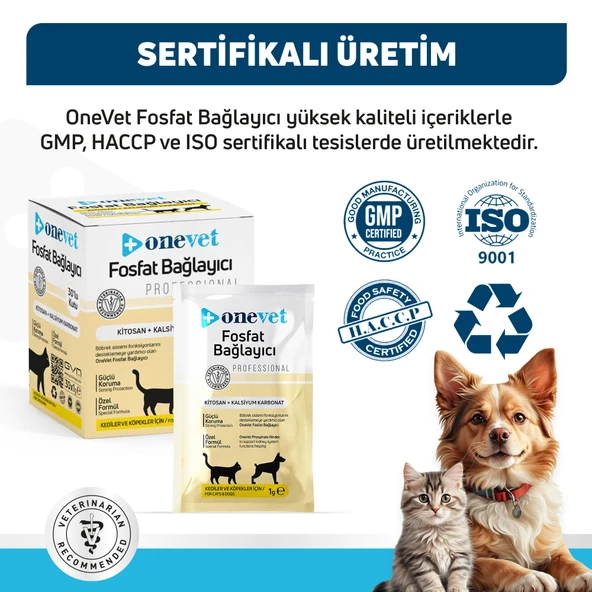 OneVet Fosfat Bağlayıcı Kedi Ve Köpekler Için Böbrek Sağlığı Destekleyici Toz Şase 1 Gr. 30 Adet - 9