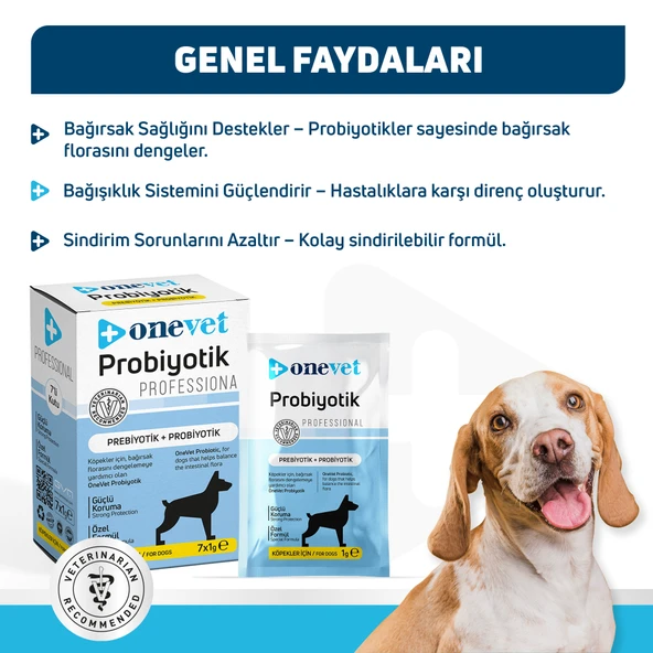OneVet Probiyotik Şase Köpekler Için Sindirim Ve Bağışıklık Desteği Takviye Vitamini 7x1gr - 5