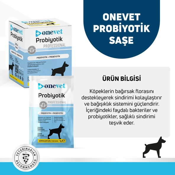 OneVet Probiyotik Şase Köpekler Için Sindirim Ve Bağışıklık Desteği Takviye Vitamini 30x1gr - 10