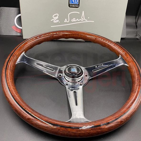 Nardi Ahşap Direksiyon 35cm-Çelik Gövde-Ojinal 1. Sınıf Premium Direksiyon - 3