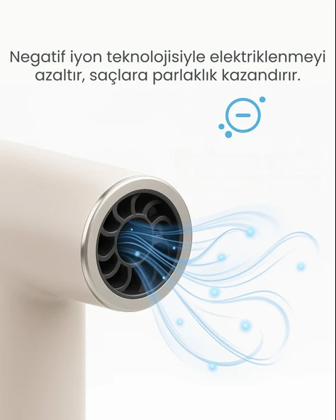 Mieco Aria 8 in 1 Saç Kurutma ve Şekillendirme Seti - Champagne - Resim 8