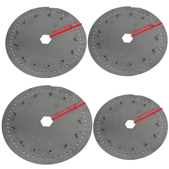Türkay Havalı Mibzer Kavun-Karpuz Diski Krom 304 Kalite 10x3.5 - 8