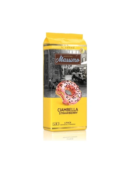 MASSİMO 270 GR ÇİLEKLİ DONUT MULTIPACK (45X6)  (CIAMBELLA STRAWBERRY   MULTIPACK)