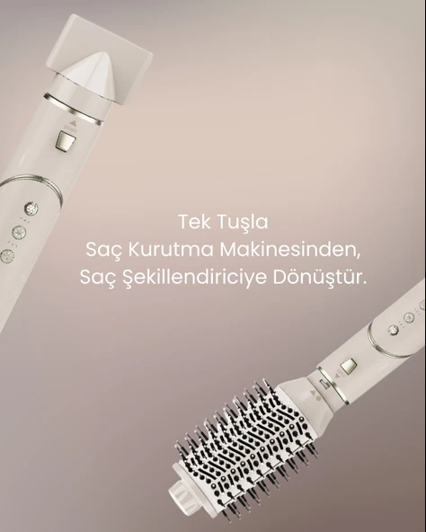 Mieco Aria 8 in 1 Saç Kurutma ve Şekillendirme Seti - Champagne - Resim 6