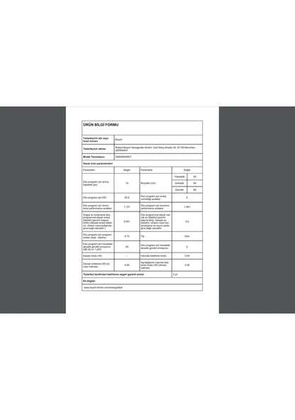 Bosch SMS4IMW62T E Enerji Sınıfı 6 Programlı 14 Kişilik Bulaşık Makinesi - 7