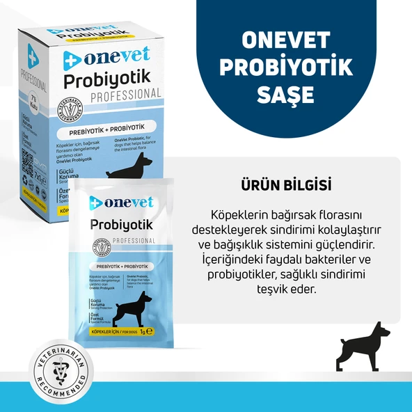 OneVet Probiyotik Şase Köpekler Için Sindirim Ve Bağışıklık Desteği Takviye Vitamini 7x1gr - 10