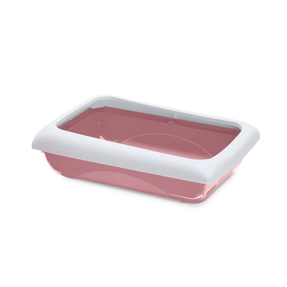 Imac Duo Kedi Tuvaleti + Kürek Pembe/beyaz 59x40x28cm