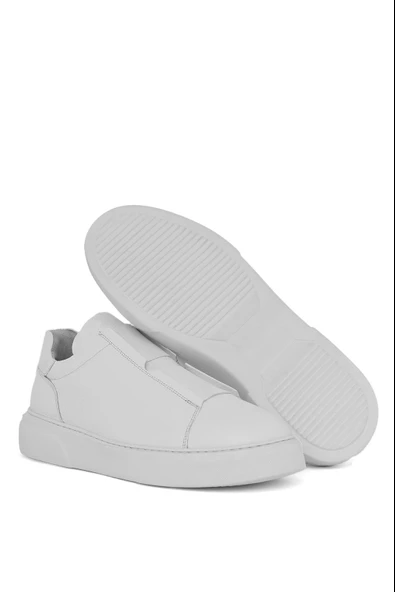 Libe Erkek Beyaz Deri Spor Ayakkabı - 4