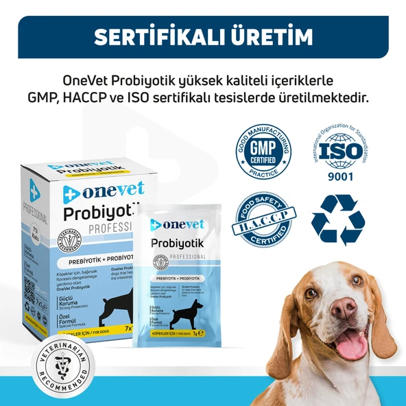 OneVet Probiyotik Şase Köpekler Için Sindirim Ve Bağışıklık Desteği Takviye Vitamini 7x1gr - 9